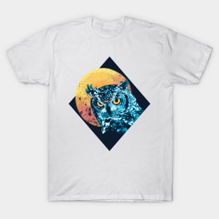 Moonlight Owl Digital Art T-Shirt